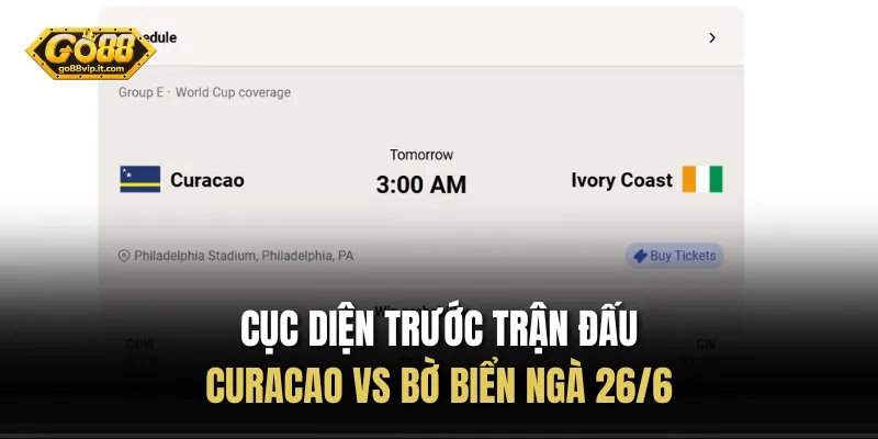Cục diện trước trận đấu Curacao vs Bờ Biển Ngà 26/6